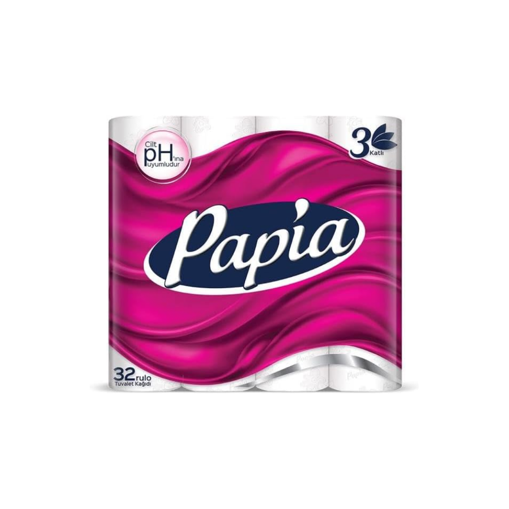 Papia 3 Katlı 32'lı Tuvalet Kağıdı (1 x 32 Rulo)