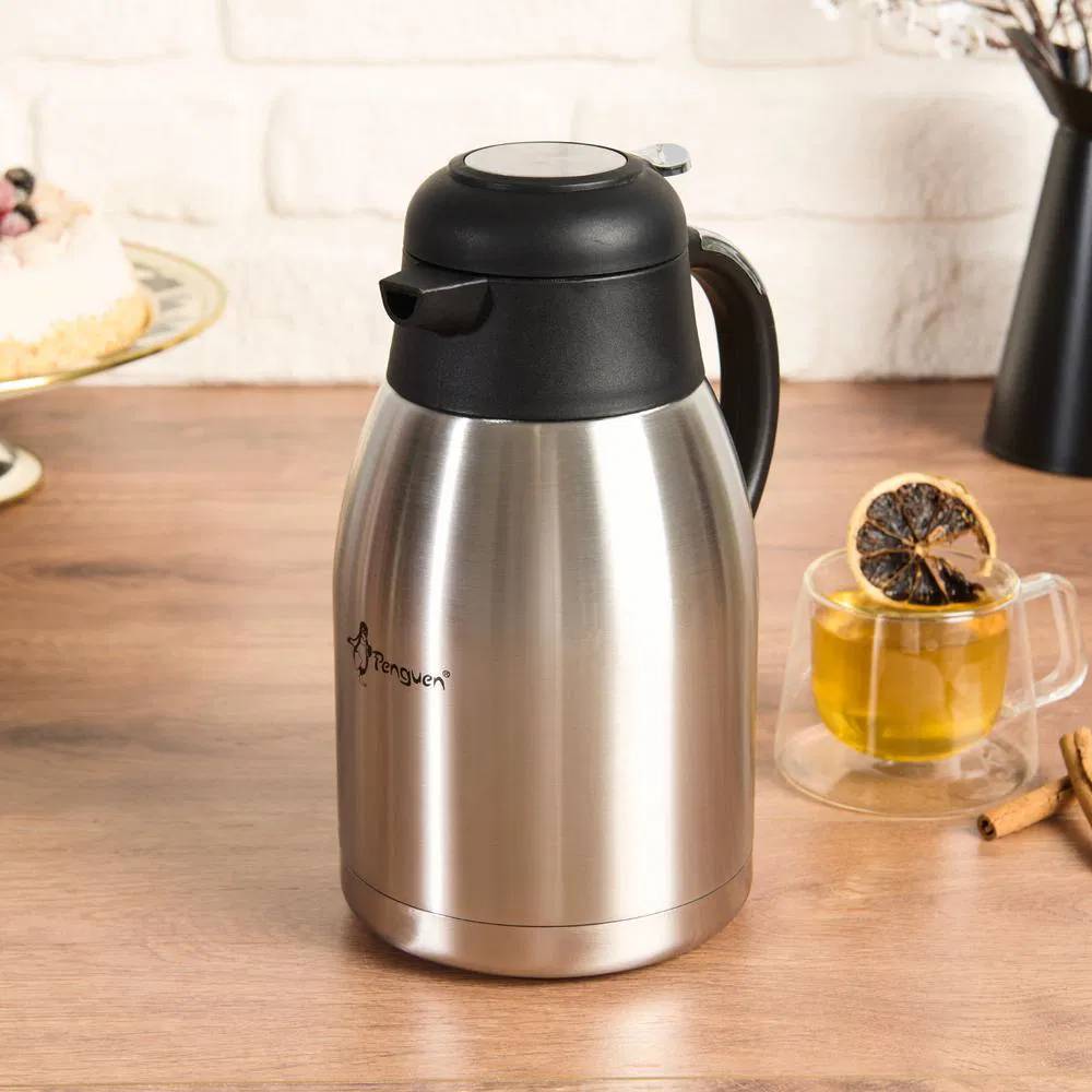 Penguen Çelik Çay Termosu - Inox - 2 lt