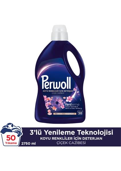 Perwoll Çiçek Cazibesi Koyu Renkler 2750 ml
