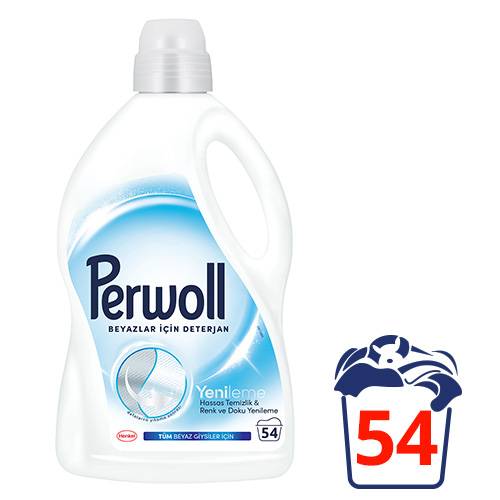 Perwoll Hassas Bakım Sıvı Çamaşır Deterjanı 2.97 L (54 Yıkama) Beyaz Giysiler İçin Yenileme & Onarım thumbnail