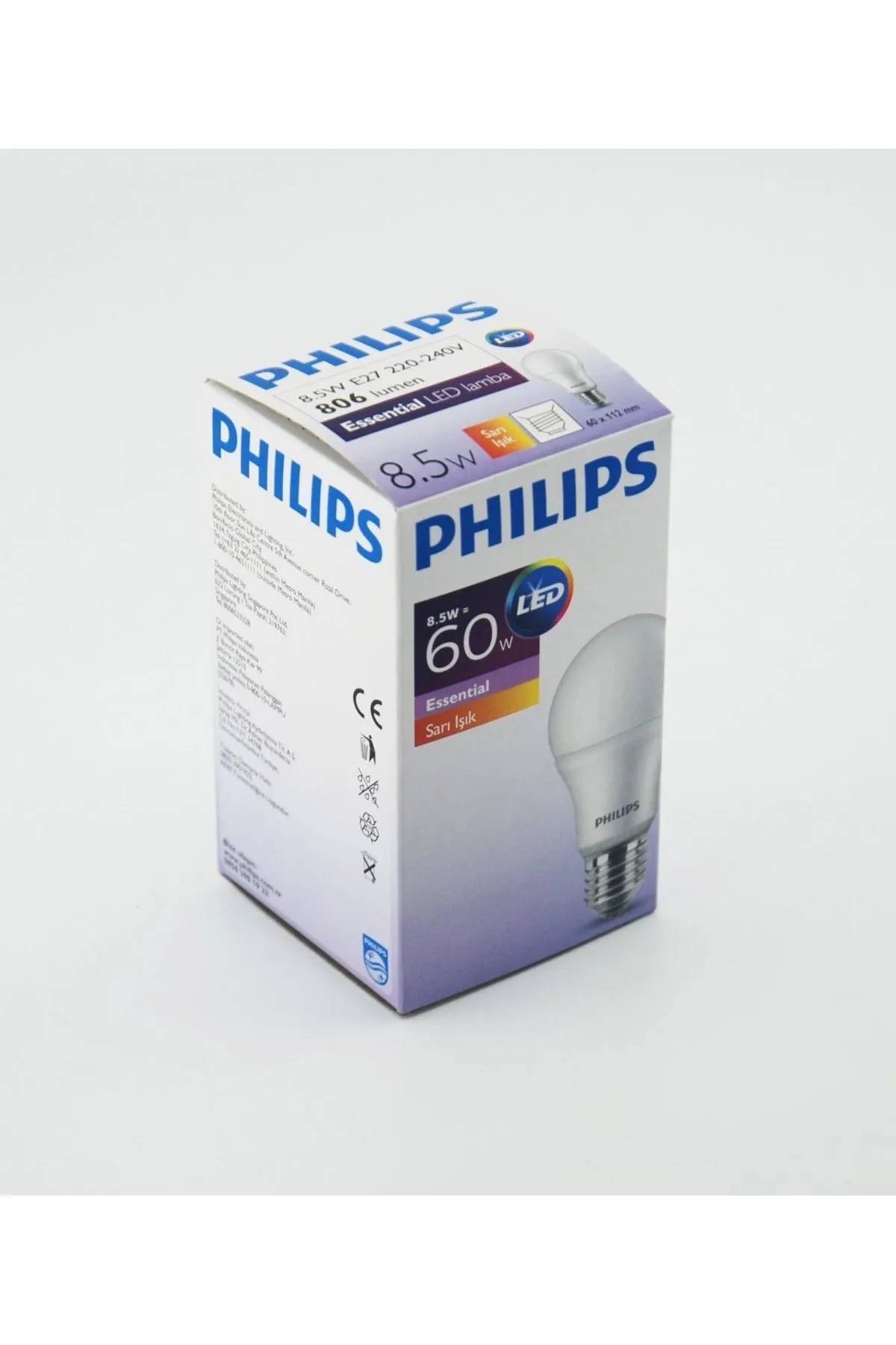 Philips 8.5W = 60W Sarı Işık LED Ampul thumbnail