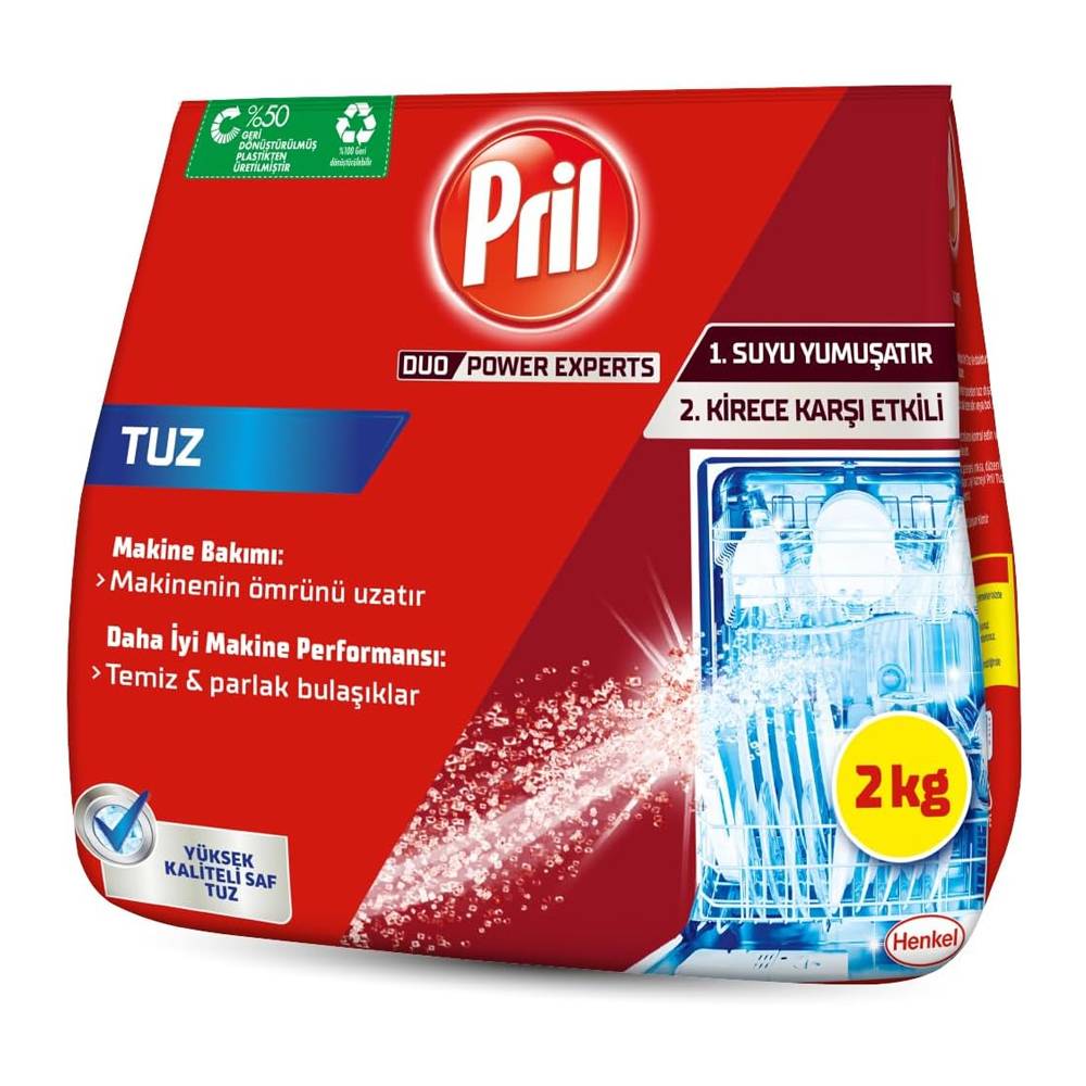 Pril Duo Power Experts Kirece Karşı Etkili Bulaşık Makinesi Tuzu 2 kg