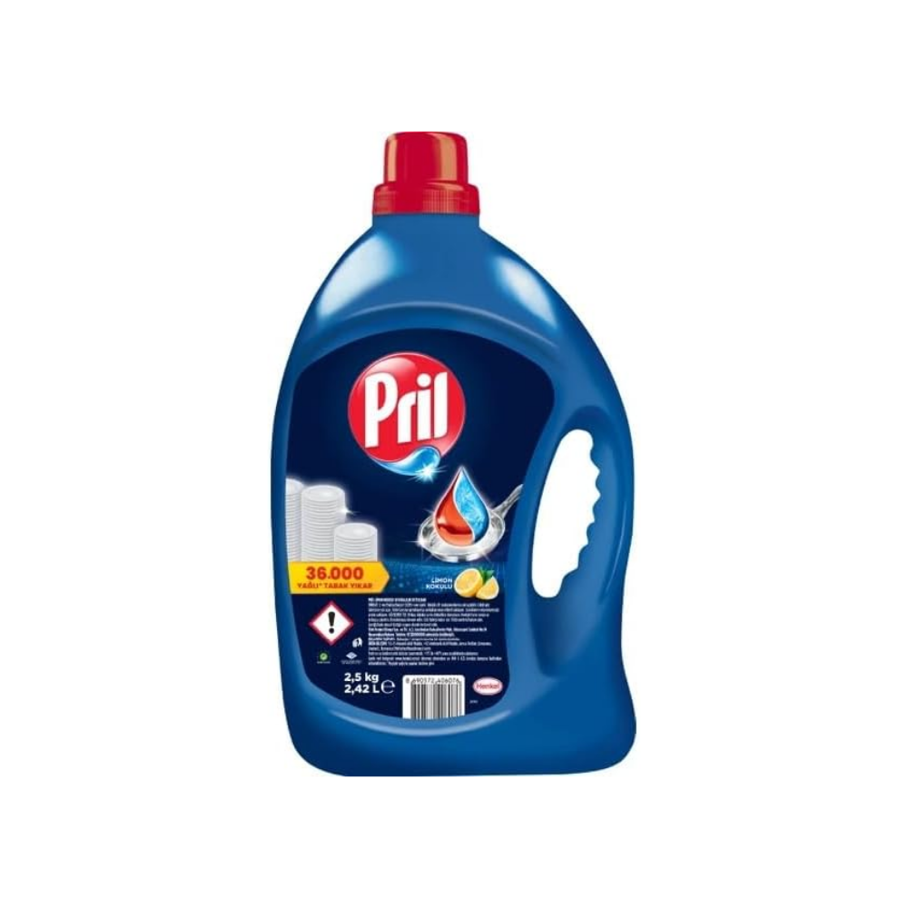 Pril Limon Kokulu 2.5 kg Elde Yıkama Sıvı Bulaşık Deterjanı (1 x 2418 mL)