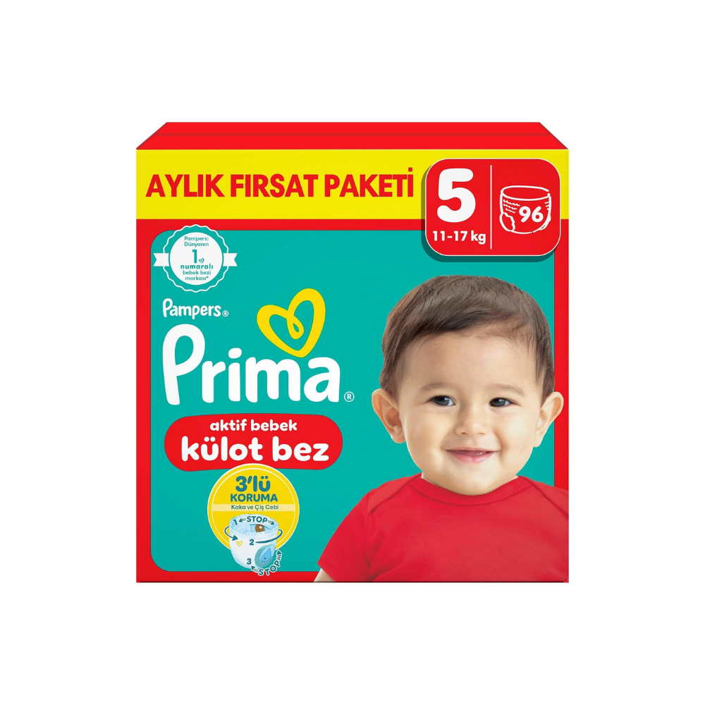 Prima Külot Bebek Bezi 5 Beden 96 Adet thumbnail