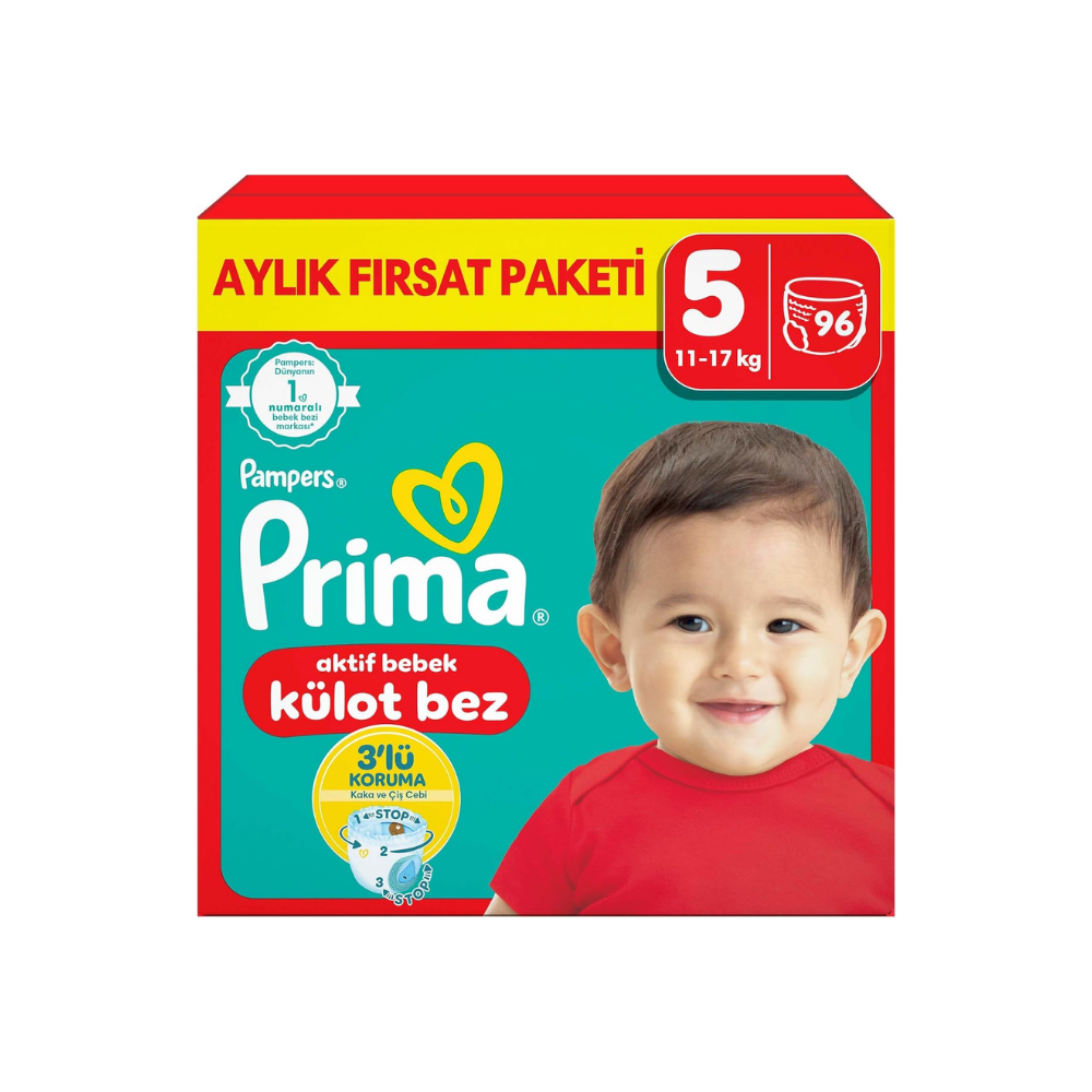Prima Külot Bebek Bezi 5 Beden 96 Adet thumbnail