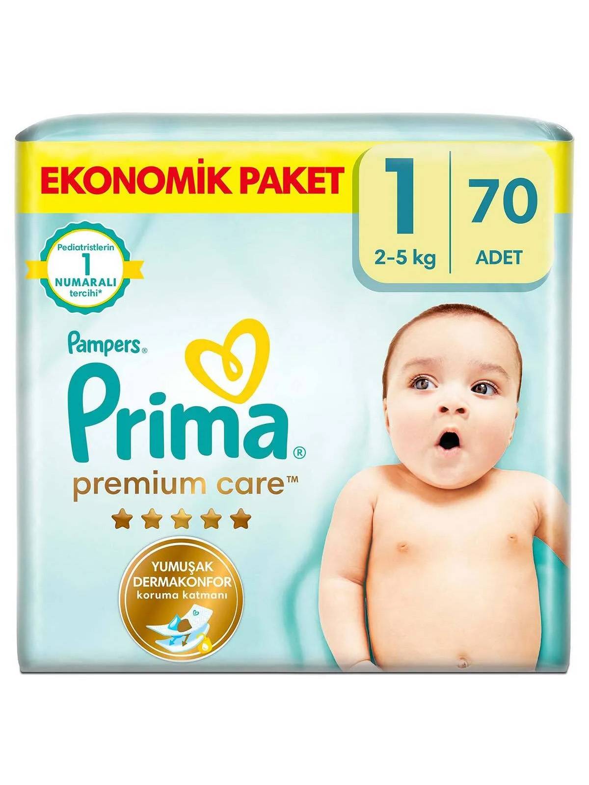 Prima Premium Care 1 Numara Yenidoğan 70'li Bebek Bezi