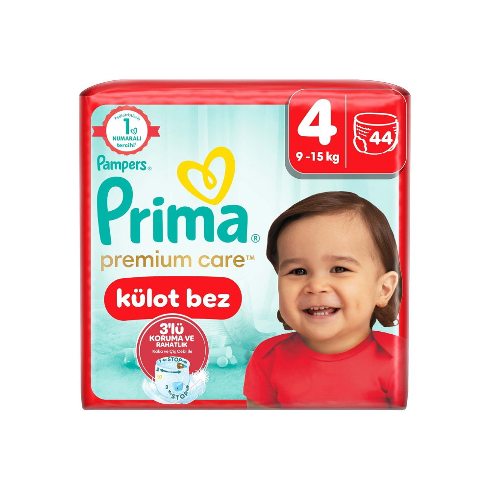 Prima Premium Care Külot Bebek Bezi 4 Numara 44 Adet Maxi İkiz Paket