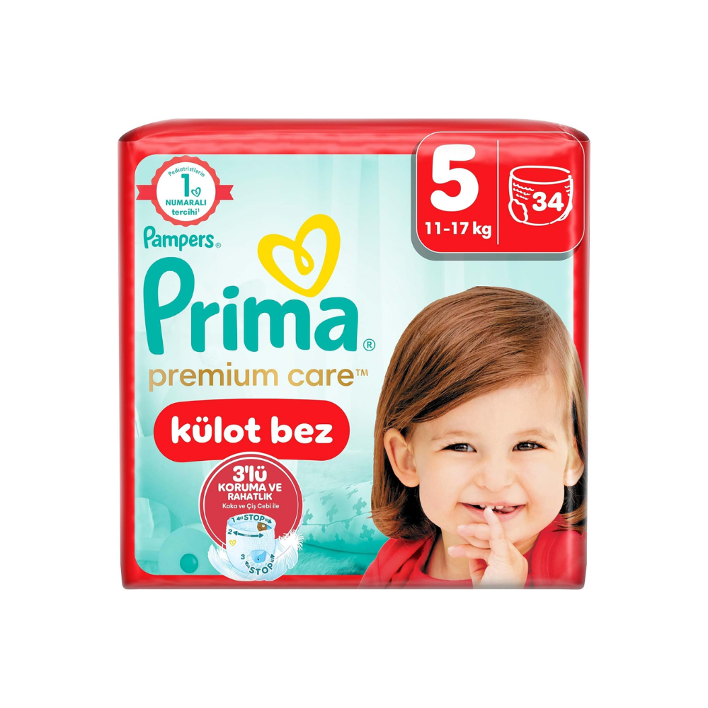 Prima Premium Care Külot Bebek Bezi 5 Numara 34 Adet Junior