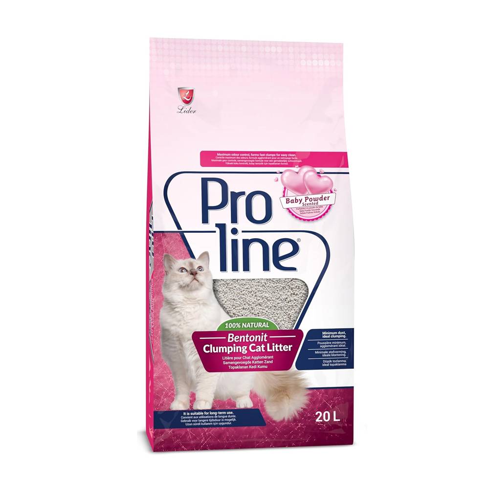 Proline Bebek Pudra Kokulu Bentonit Kedi Kumu 20 L