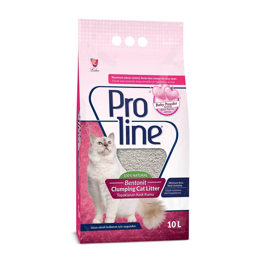 Proline Renkli ve Kokulu Bentonit Kedi Kumu 10 L