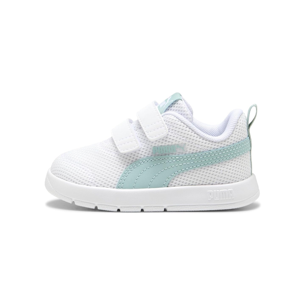 Puma Courtflex V3 Mesh Inf Spor Ayakkabı Çocuk Unisex Beyaz - Turkuaz