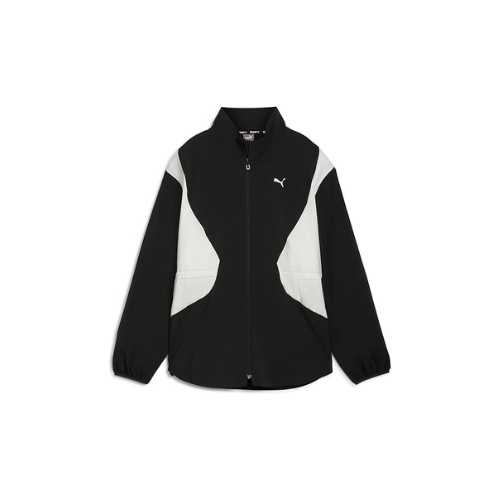Puma Training Woven Jacket - Long Mont Kadın Siyah-Beyaz
