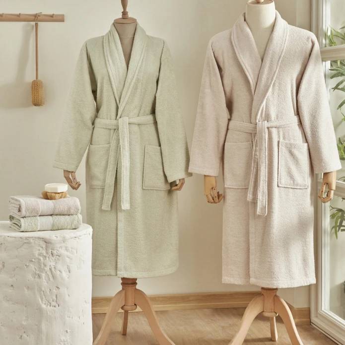 Sarah Anderson Alven 4 Parça Aile Banyo Seti – Yeşil & Bej