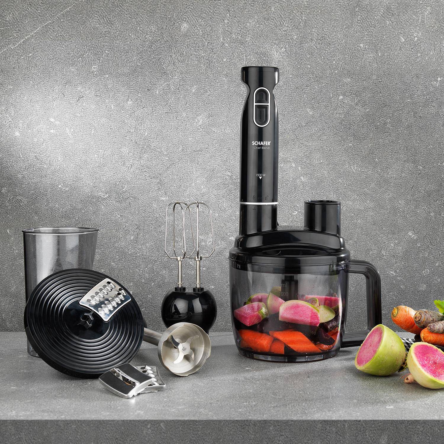 Schafer Chef Blend Mega Blender Set – Siyah