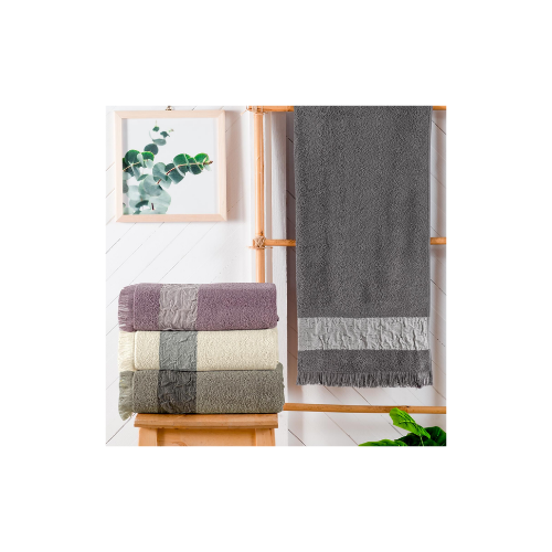 Schafer Home Crepe Armürlü Havlu 50x90 Cm-Antrasit