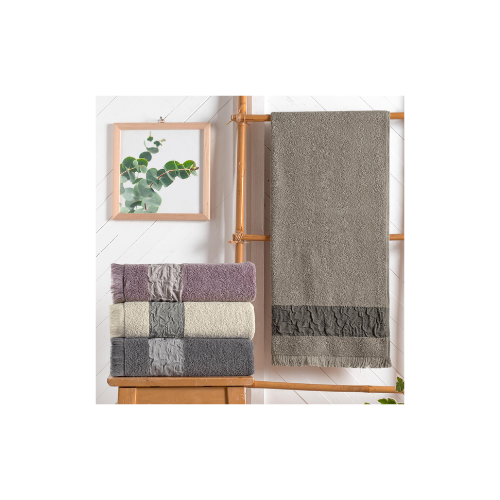 Schafer Home Crepe Armürlü Havlu 50x90 Cm-Gri
