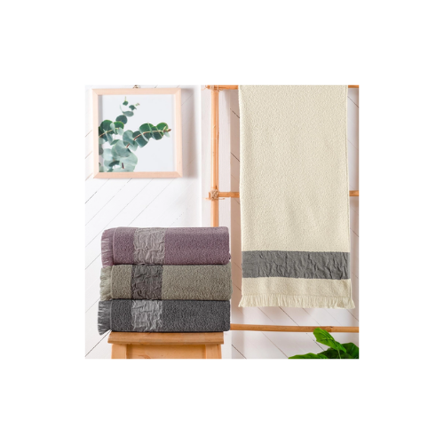 Schafer Home Crepe Armürlü Havlu 70x140 Cm-Krem