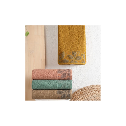 Schafer Home Dolce Jakarlı Havlu 50 x 90 - Hardal