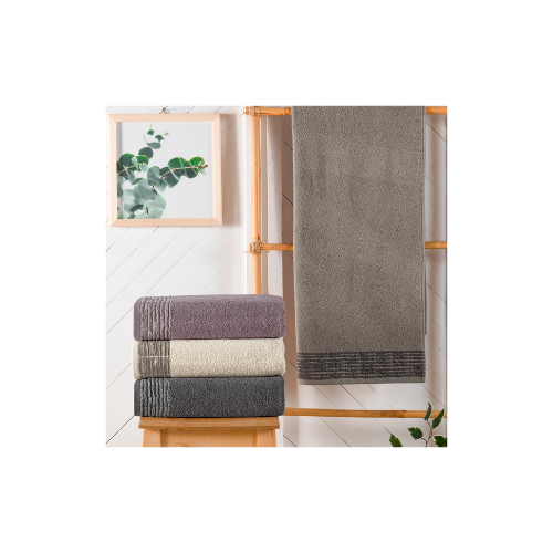 Schafer Home Line Armürlü Havlu 50x90 Cm-Gri thumbnail