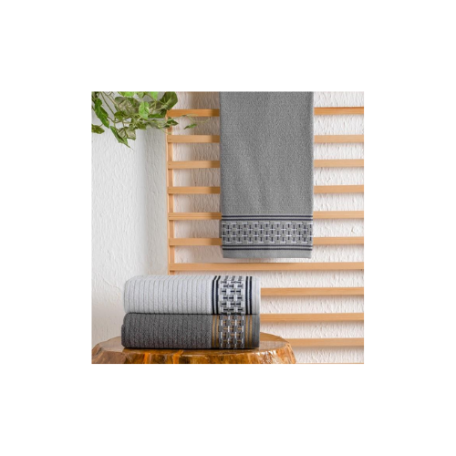 Schafer Home Plain Jakarlı Havlu 50x90-Gri