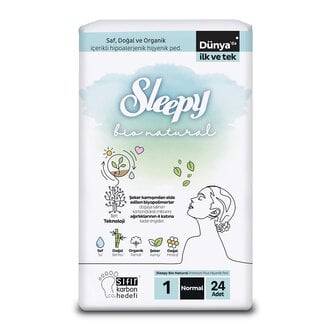 Sleepy Bio Natural Süper Normal Hijyenik Ped 24'lü