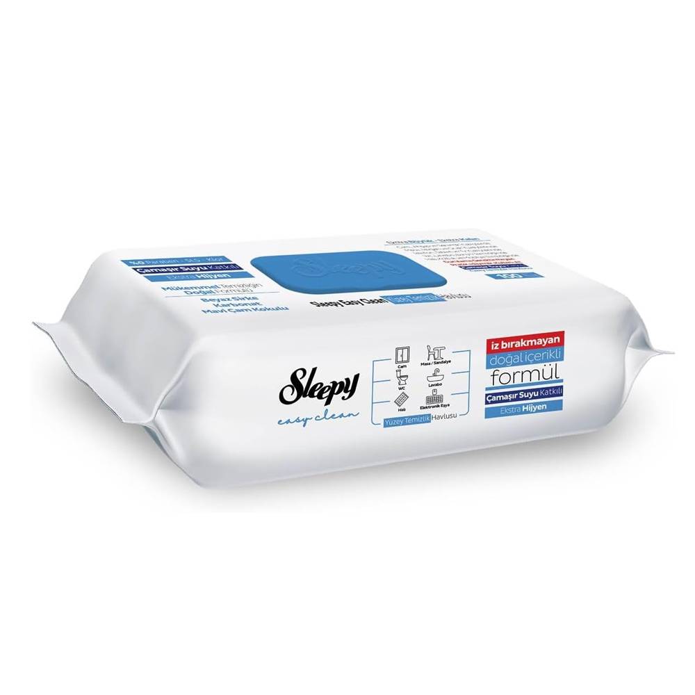 Sleepy Easy Clean Çamaşır Suyu Katkılı Yüzey Temizlik Havlusu&Mendili 100 Yaprak