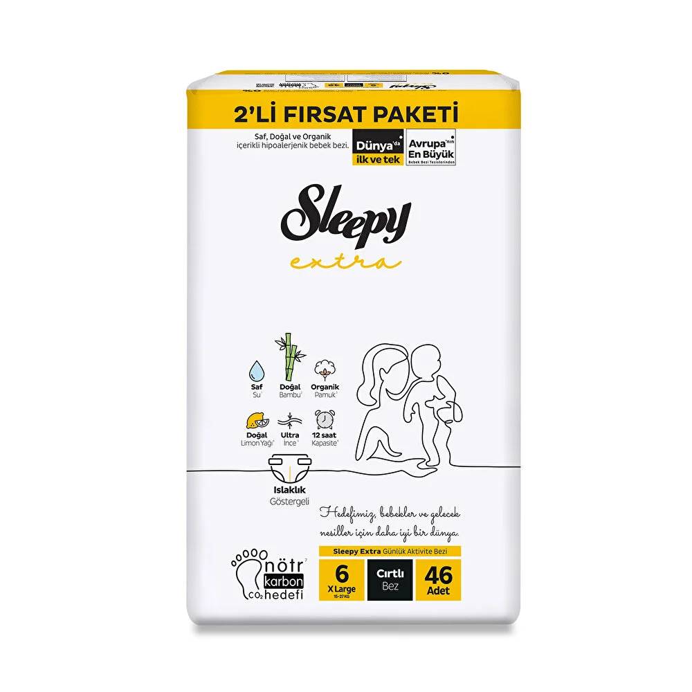 Sleepy Extra Bebek Bezi 6 Beden 46 Adet