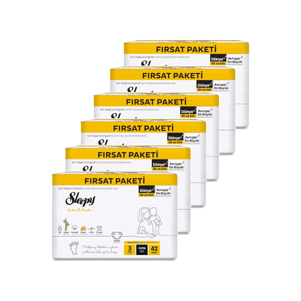 Sleepy Extra Günlük Aktivite Fırsat Paketi Bebek Bezi 3 Numara Midi 252 Adet