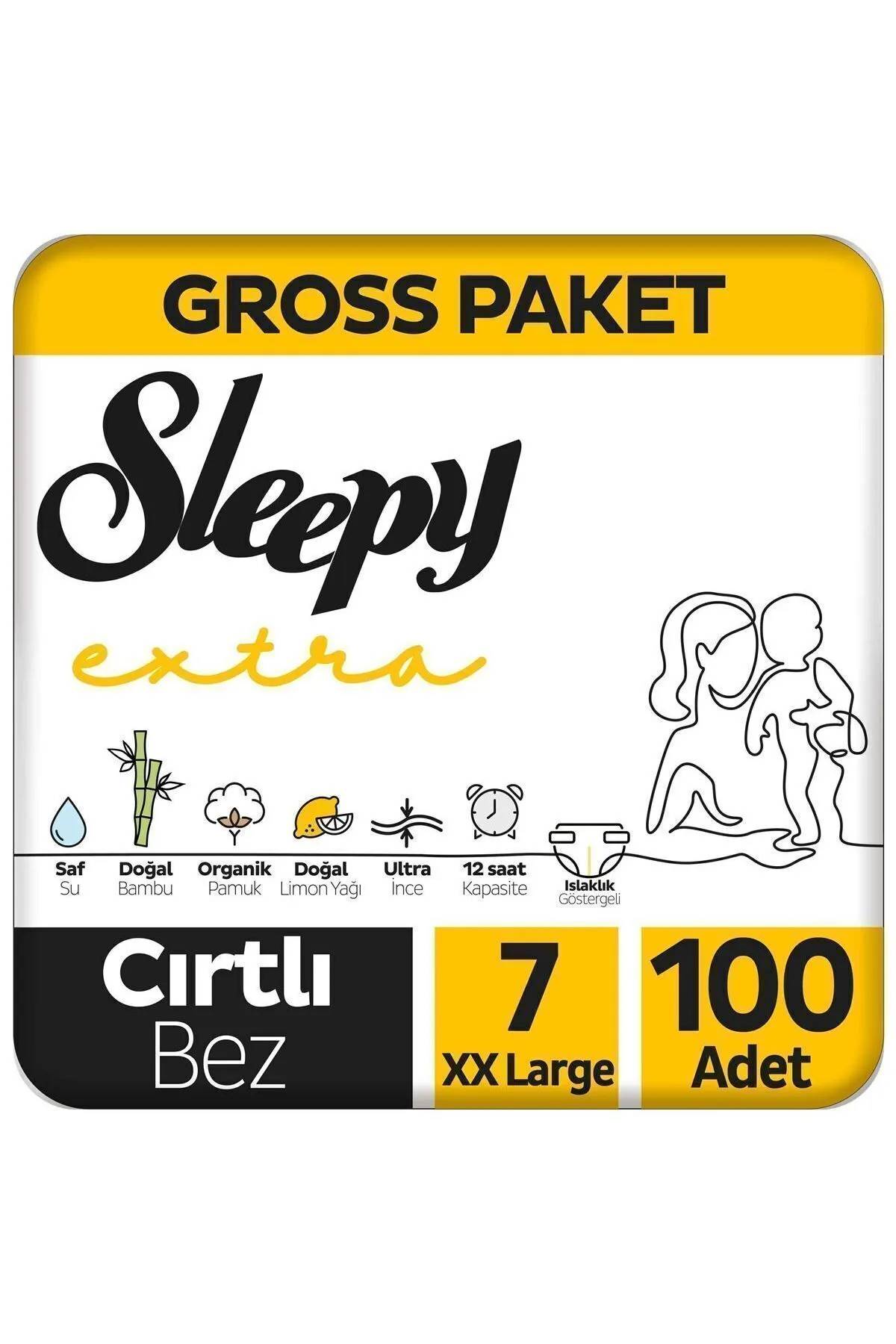 Sleepy Extra Günlük Aktivite Gross Paket Bebek Bezi 7 Numara XXLarge 100 Adet