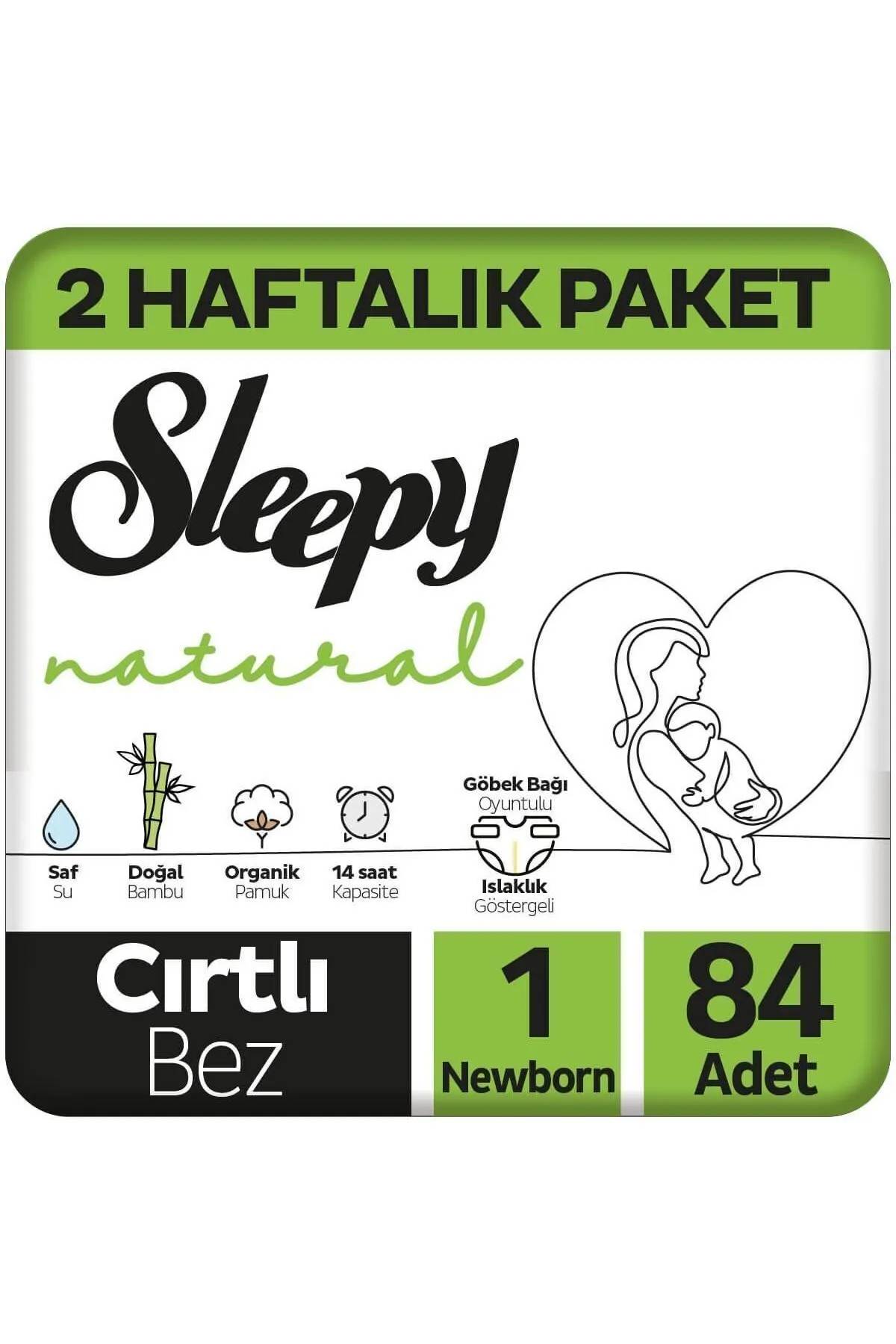Sleepy Natural Bebek Bezi 2'li Fırsat Paketi 1 Beden 84 Adet