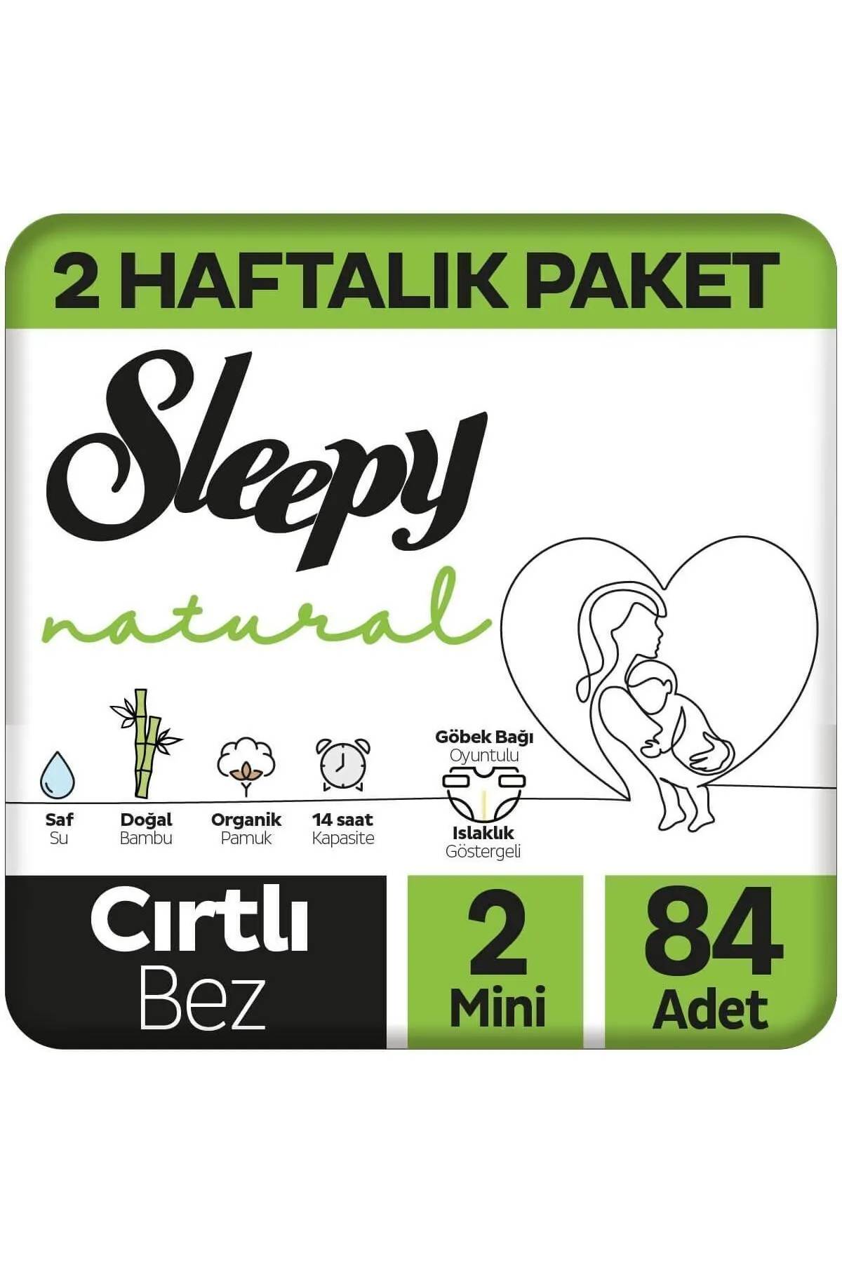 Sleepy Natural Bebek Bezi 2'li Fırsat Paketi 2 Beden 84 Adet