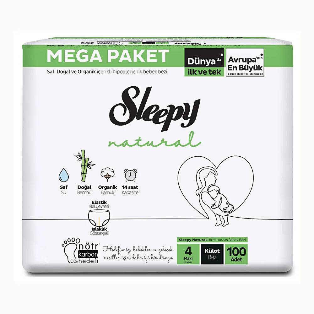 Sleepy Natural Külot Bez Mega Fırsat Paketi 4 Beden 100 Adet thumbnail