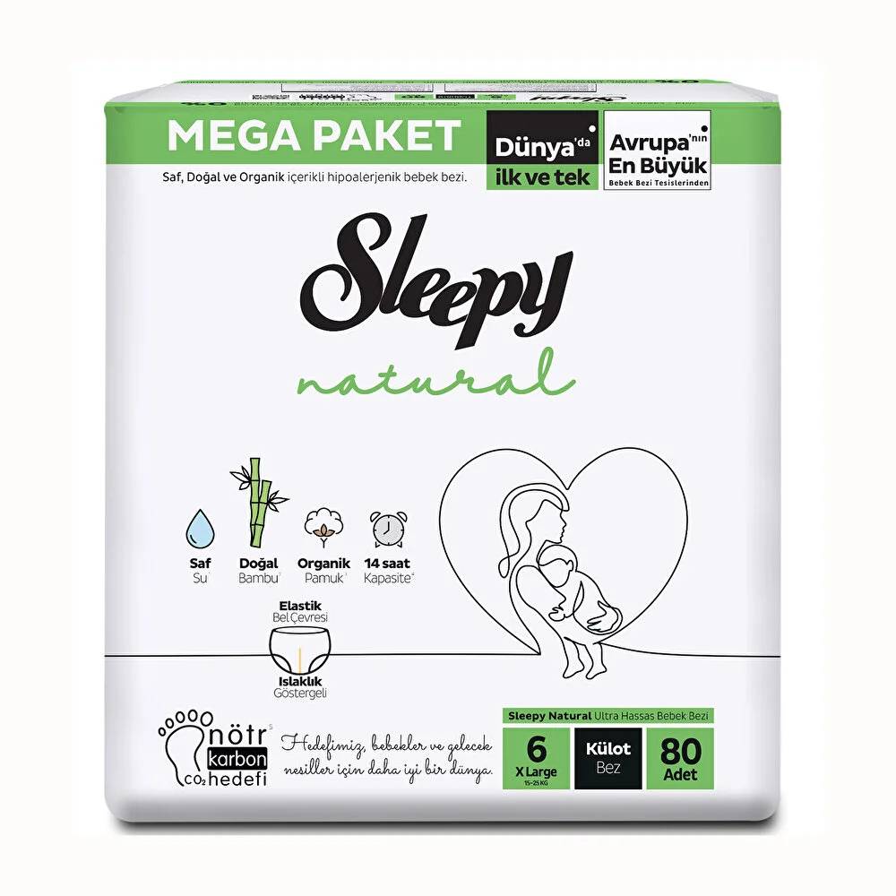 Sleepy Natural Külot Bez Mega Fırsat Paketi 6 Beden 80 Adet thumbnail