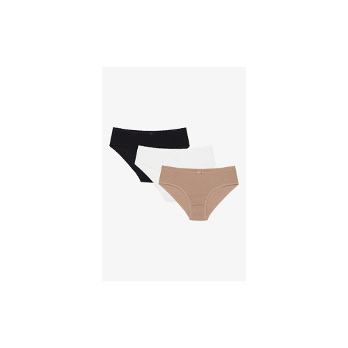 Soft Pointel Basic 3'lü Pamuklu Çok Renkli Hipster Külot