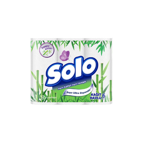 Solo Bambu Katkılı Havlu 6'lı