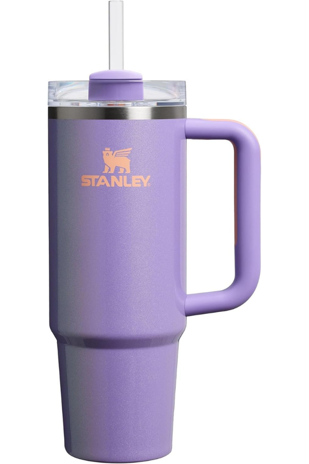 Stanley Quencher Pipetli Termos Bardak, 0.89 Litre, Parlak Lila (Periwinkle Shimmer)