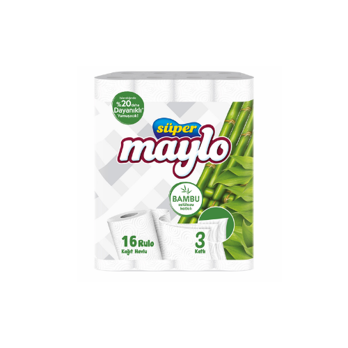 Süper Maylo Bambu Katkılı Kağıt Havlu 16'lı