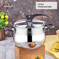 Taç Bengü Pro Düdüklü Tencere Siyah 6 Lt