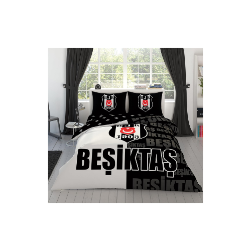 Taç Beşiktaş Lisanslı %100 Pamuk Çift Kişilik Nevresim Takımı