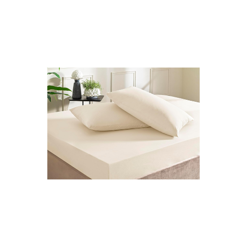 Taç Color Dreams Ranforce Çift Kişilik Fitted Çarşaf Seti Ekru