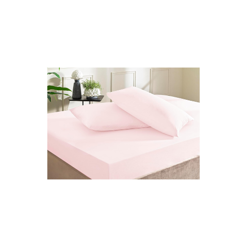 Taç Color Dreams Ranforce Çift Kişilik Fitted Çarşaf Seti Pudra