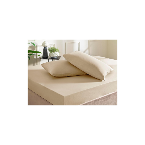 Taç Color Dreams Ranforce King Size Fitted Çarşaf Seti Vizon