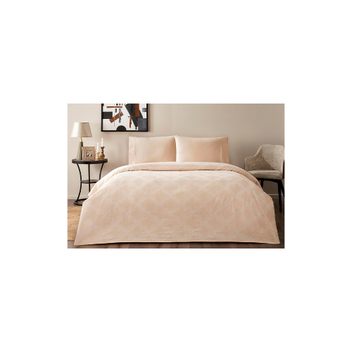 Taç Jakar Soleya Tek Kişilik Pike Takımı Bej