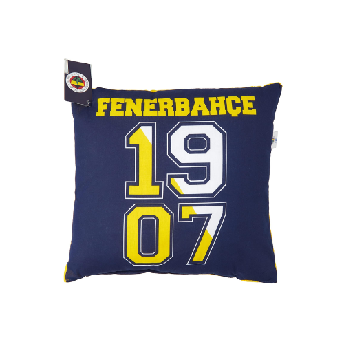 Taç Lisanslı Fenerbahçe 1907 Logolu Kırlent 40x40 cm