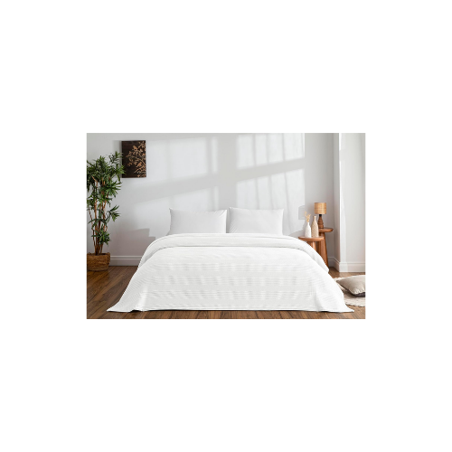 Taç Monet Pamuk Tek Kişilik Pike Beyaz