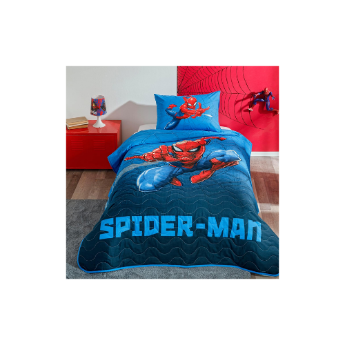 Taç Spiderman Focus Lisanslı Karakter Baskılı Tek Kişilik Yatak Örtüsü