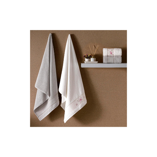 Taç Vega Pure Cotton Pamuk Hamam Seti Krem Vizon