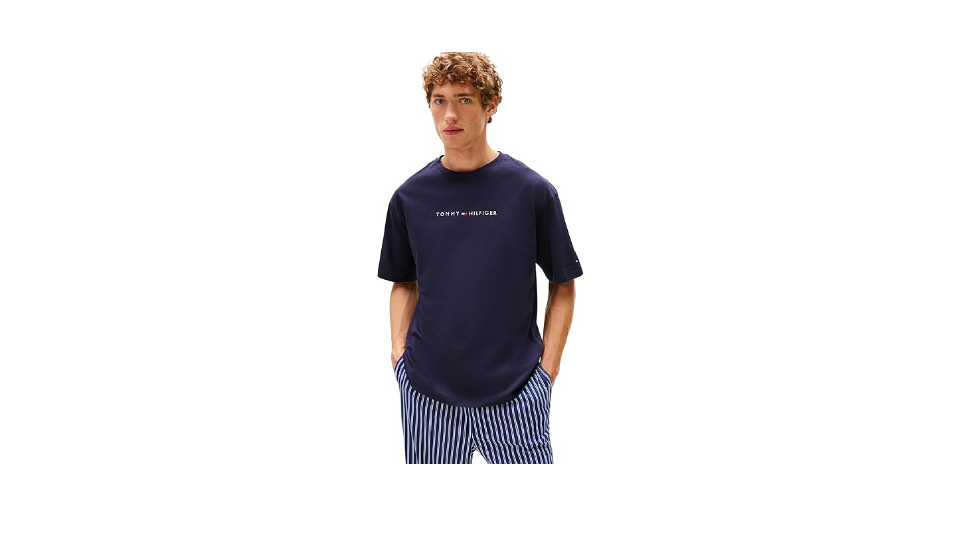 Tommy Hilfiger SS TEE CONT. LOGO Tişört Erkek