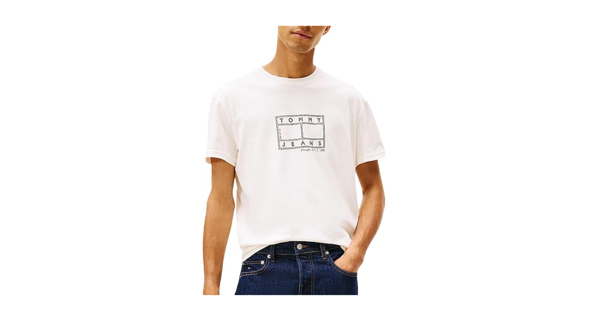 Tommy Hilfiger TJM REG CENTER FLAG SS TEE T-shirt Erkek