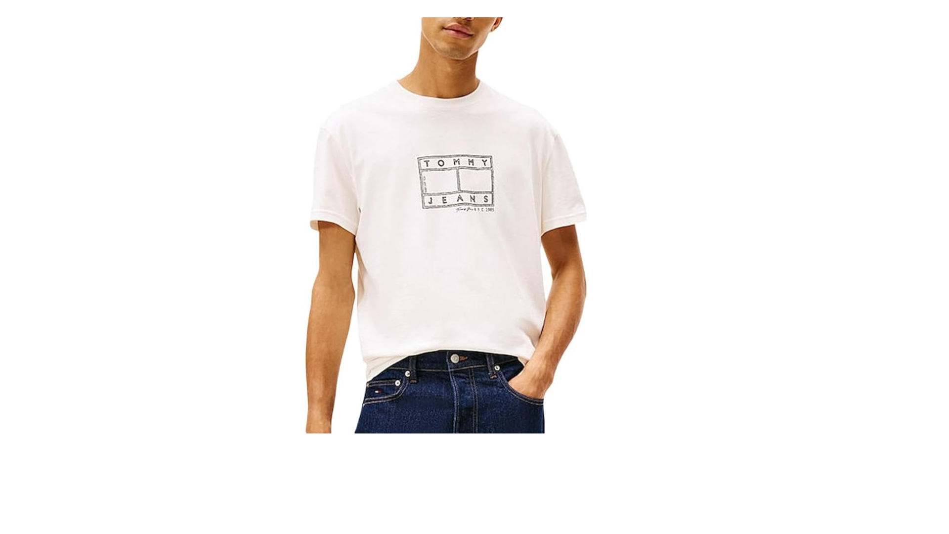 Tommy Hilfiger TJM REG CENTER FLAG SS TEE T-shirt Erkek thumbnail